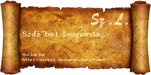 Szóbel Leonarda névjegykártya